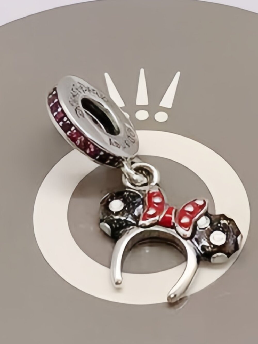 2021 Disney Parks Pandora Minnie Mouse Headband Dangle Charm